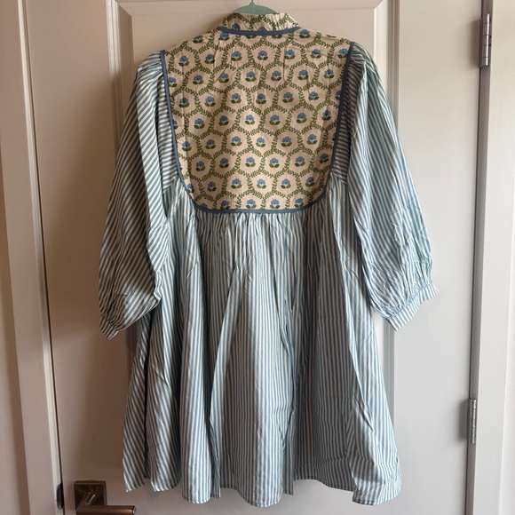 Give It A Moment Light Blue Striped Dress - Picture 5 of 5